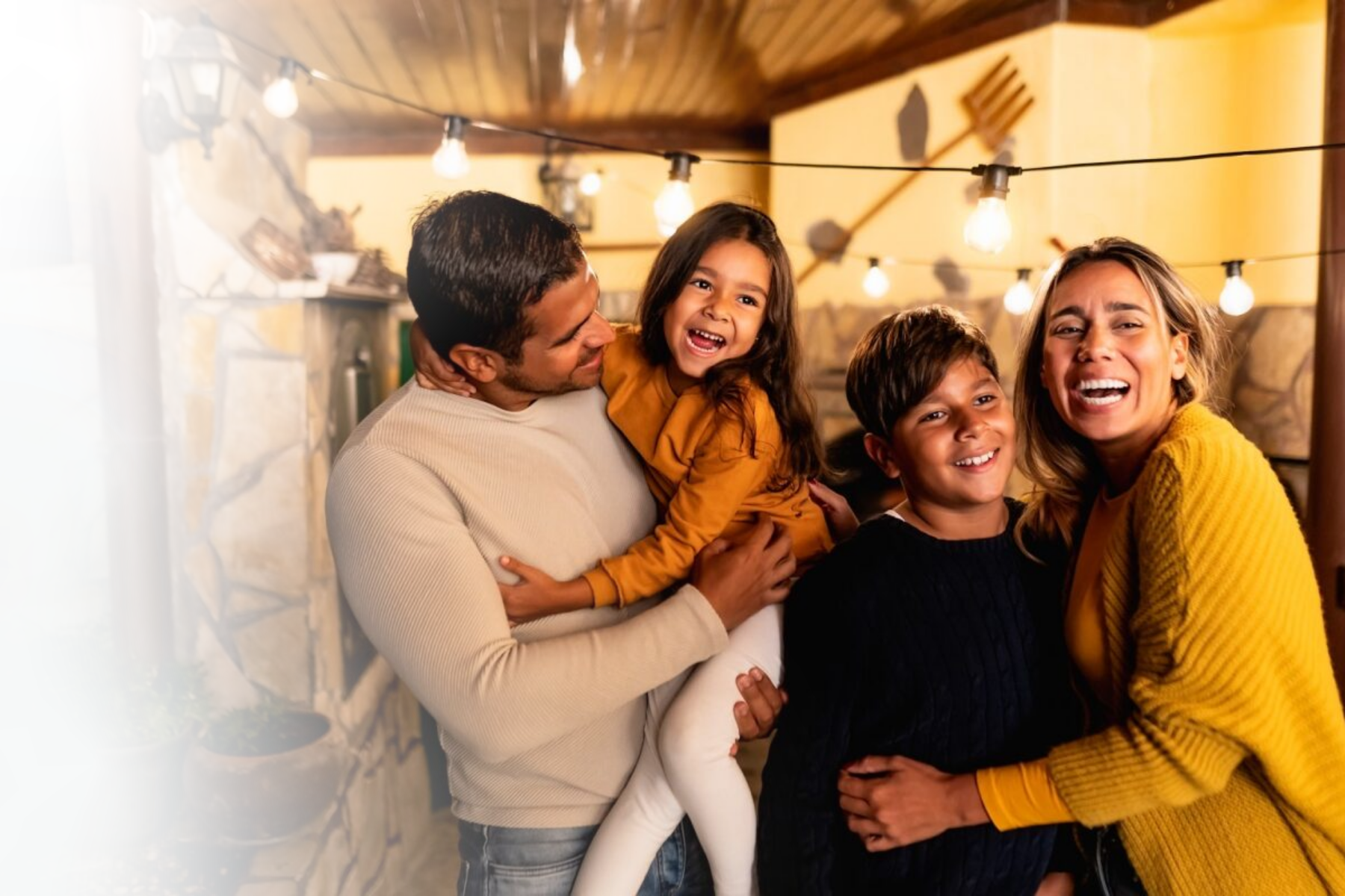 Happy Family Hugged together