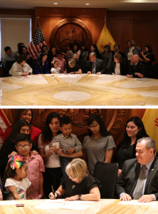 Governor Michelle Lujan Grisham signing childcare bills